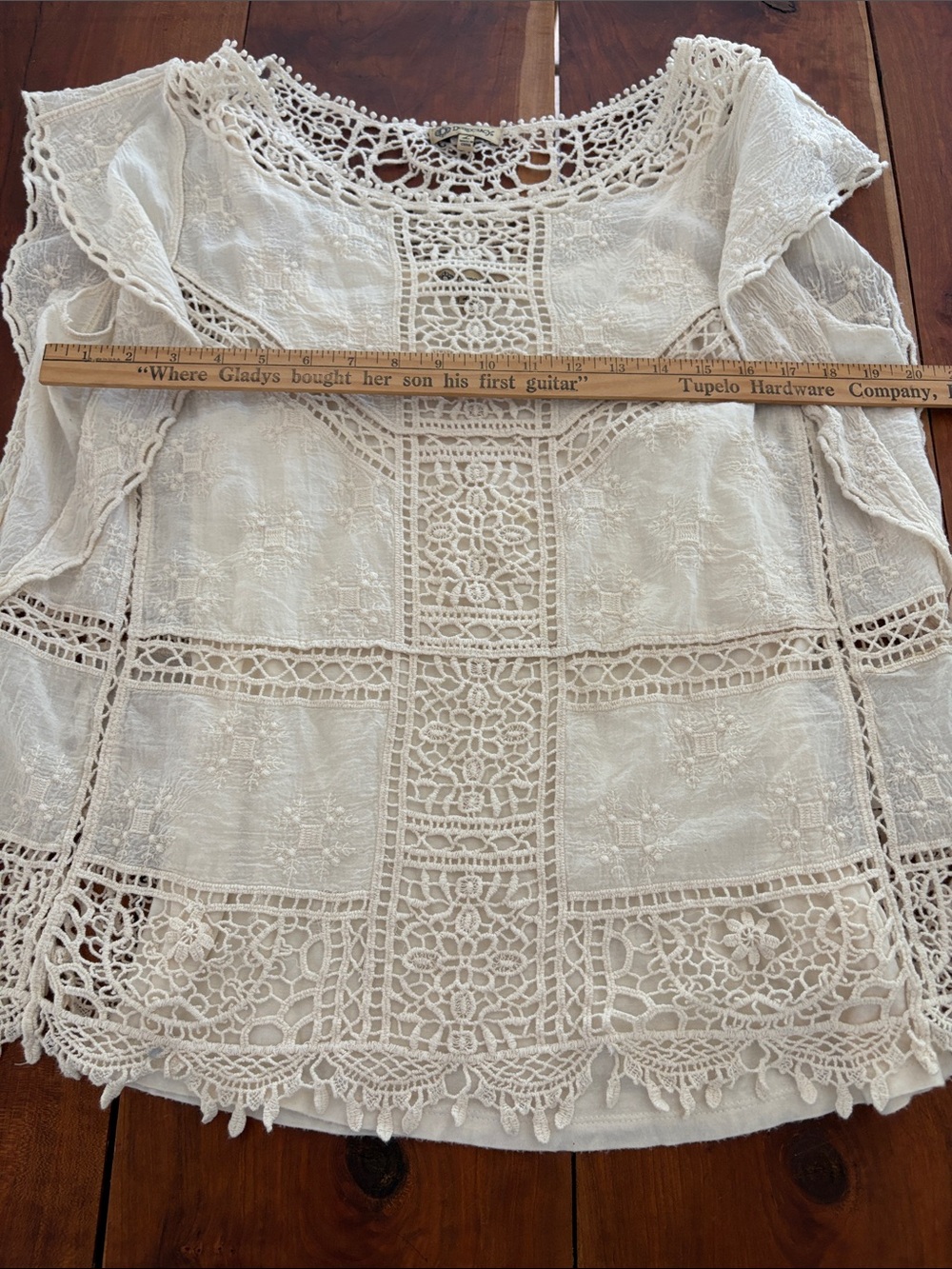 Democracy Boho Style Women’s Embroidered Top Sz Large - Picture 5 of 10